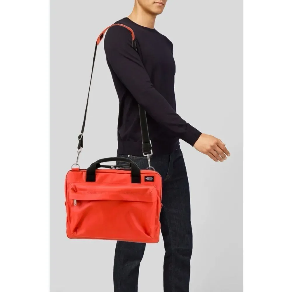 Rare Jack Spade Blue Canvas Briefcase Messenger Bag